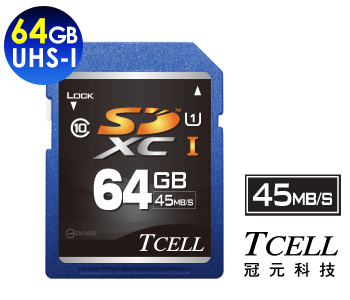 SDXC UHS-I 64GB 45MB/s Flash Memory Card